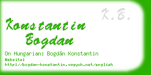 konstantin bogdan business card